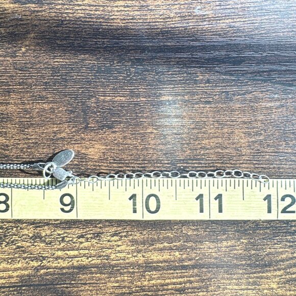 Sterling Silver 925 & 18k Gold Chrysocolla Bezel Set Pendant Necklace 18" Length - Picture 12 of 16